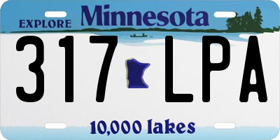 MN license plate 317LPA