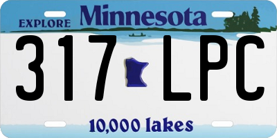 MN license plate 317LPC
