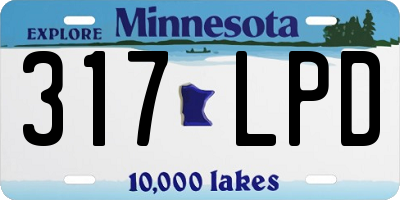 MN license plate 317LPD