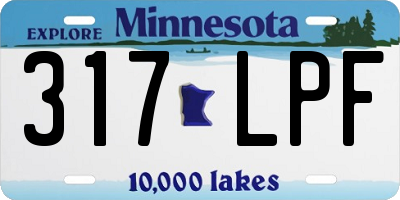 MN license plate 317LPF