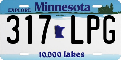 MN license plate 317LPG