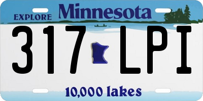 MN license plate 317LPI