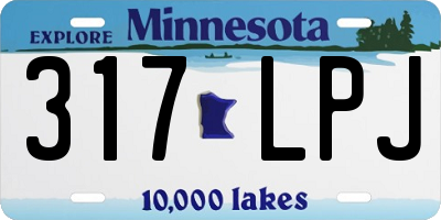 MN license plate 317LPJ