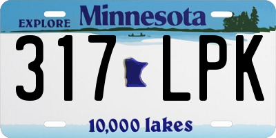 MN license plate 317LPK
