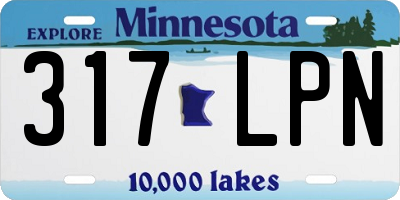 MN license plate 317LPN