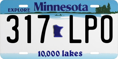 MN license plate 317LPO