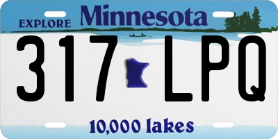MN license plate 317LPQ