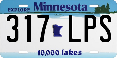 MN license plate 317LPS