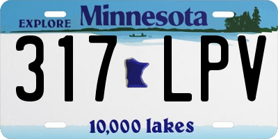 MN license plate 317LPV