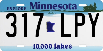 MN license plate 317LPY