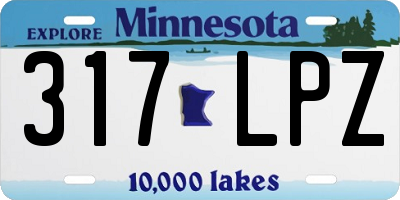 MN license plate 317LPZ