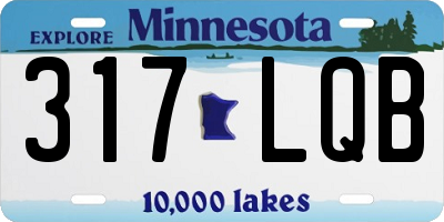 MN license plate 317LQB