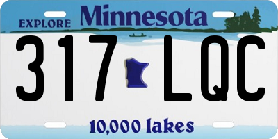 MN license plate 317LQC