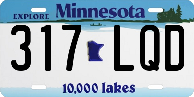 MN license plate 317LQD