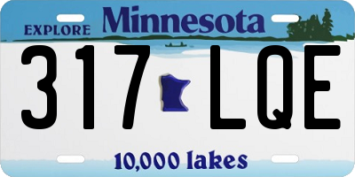 MN license plate 317LQE