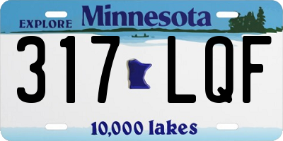 MN license plate 317LQF