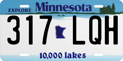 MN license plate 317LQH