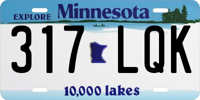 MN license plate 317LQK
