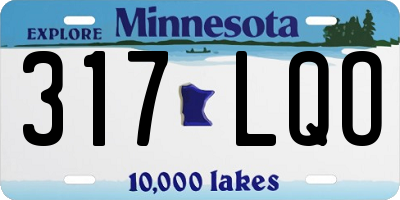 MN license plate 317LQO