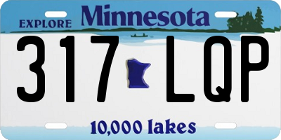 MN license plate 317LQP