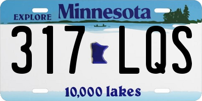 MN license plate 317LQS