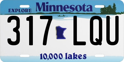 MN license plate 317LQU