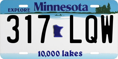 MN license plate 317LQW