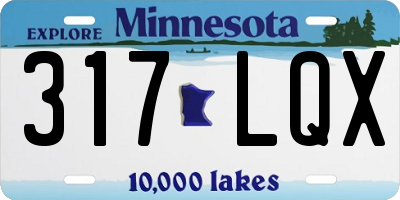 MN license plate 317LQX