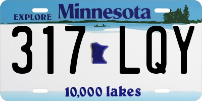 MN license plate 317LQY