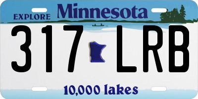 MN license plate 317LRB