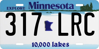 MN license plate 317LRC