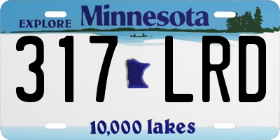 MN license plate 317LRD