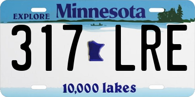 MN license plate 317LRE