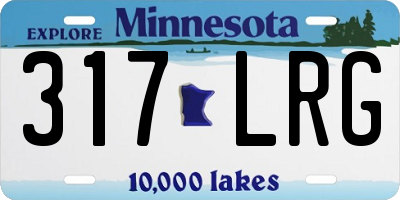 MN license plate 317LRG