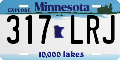 MN license plate 317LRJ