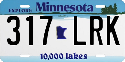 MN license plate 317LRK