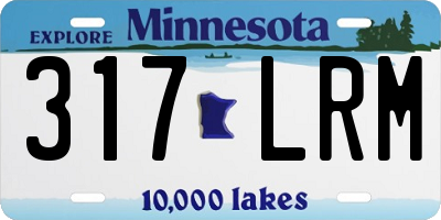 MN license plate 317LRM