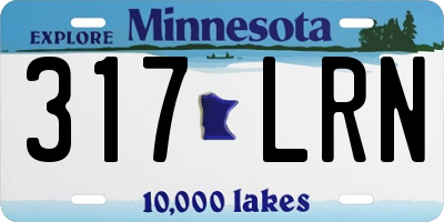 MN license plate 317LRN