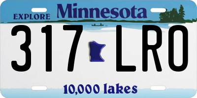 MN license plate 317LRO
