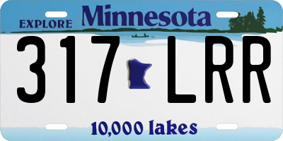 MN license plate 317LRR