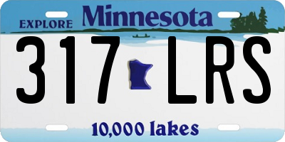 MN license plate 317LRS