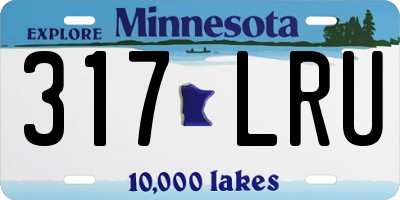 MN license plate 317LRU