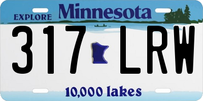 MN license plate 317LRW