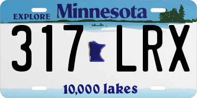 MN license plate 317LRX