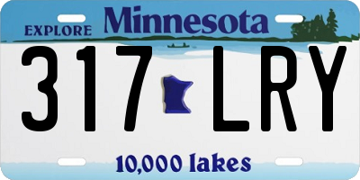 MN license plate 317LRY