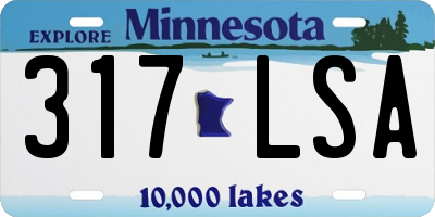 MN license plate 317LSA