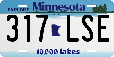 MN license plate 317LSE