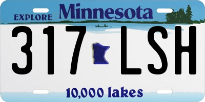 MN license plate 317LSH