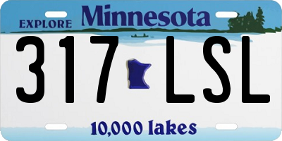 MN license plate 317LSL