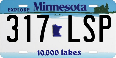 MN license plate 317LSP